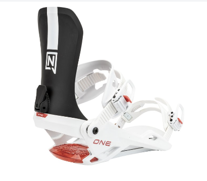 Nitro One Snowboard Bindings 2026 (Black/White/Red) — Invasion